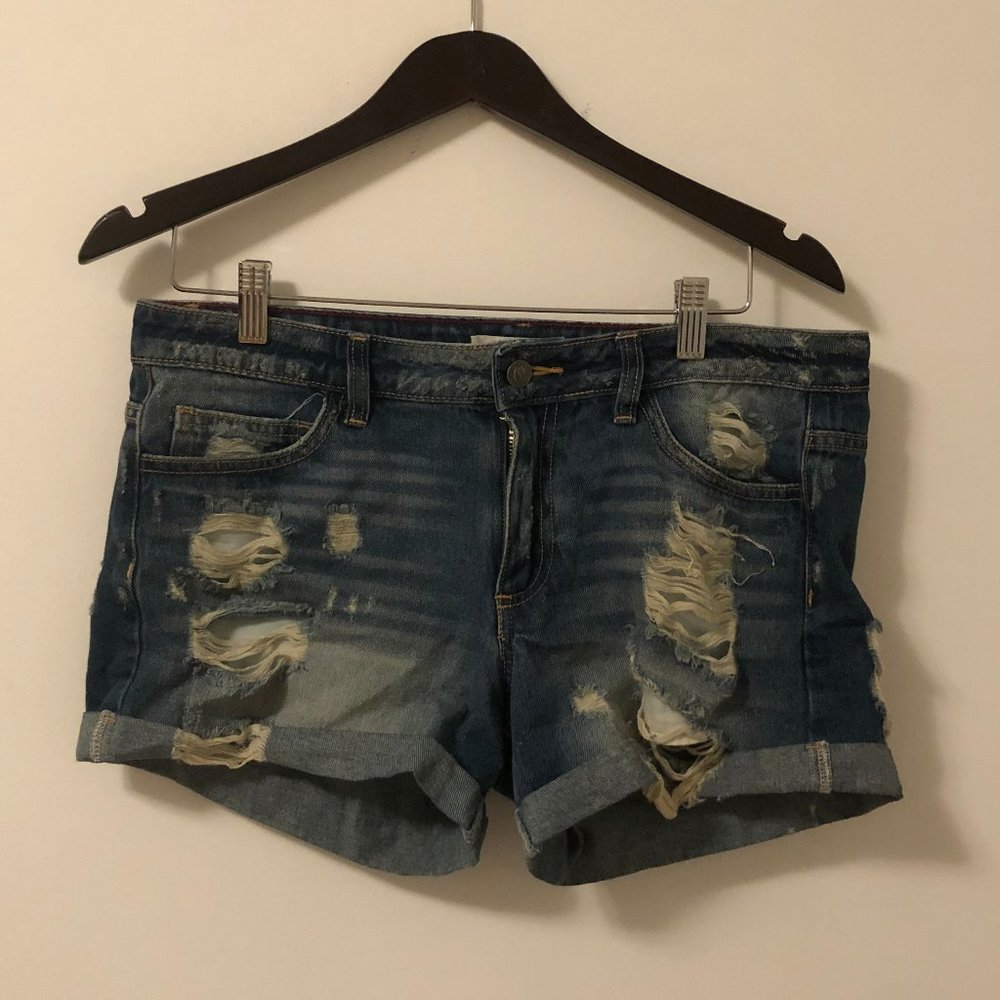 Distressed Jean Shorts